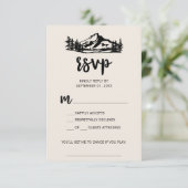 Vintag Wilderness Kariert Song Request RSVP Card Karte (Stehend Vorderseite)