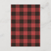 Vintag Wilderness Karierte Hochzeitskarte Begleitkarte (Rückseite)