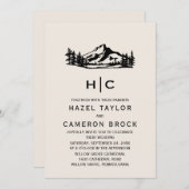 Vintag Wilderness Monogram Wedding Einladung (Vorne/Hinten)