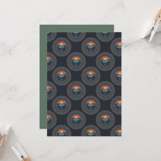 Vintag Wilderness Polka Dot Mandala Einladung (Vorderseite/Rückseite Beispiel)