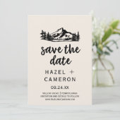 Vintag Wilderness Save the Date Karte (Stehend Vorderseite)