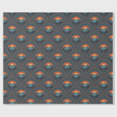 Vintag Wilderness Sunset Mandala Art Deco Geschenkpapier (Flach)
