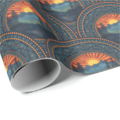Vintag Wilderness Sunset Mandala Art Deco Geschenkpapier (Rolleneckpunkt)