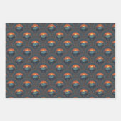 Vintag Wilderness Sunset Mandala Art Deco Geschenkpapier Set (Vorderseite 3)