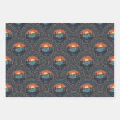 Vintag Wilderness Sunset Mandala Art Deco Geschenkpapier Set (Vorderseite)