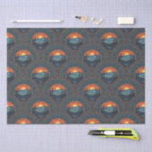 Vintag Wilderness Sunset Mandala Art Deco Seidenpapier (Handwerk)