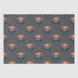 Vintag Wilderness Sunset Mandala Art Deco Seidenpapier