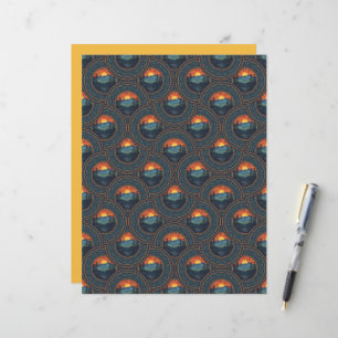 Vintag Wilderness Sunset Mandala Kunst, Dichtung u