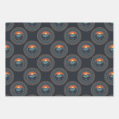 Vintag Wilderness Sunset Polka Dot Mandala Geschenkpapier Set (Vorderseite)