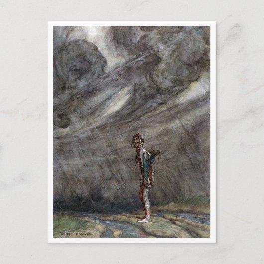 Vintag William H. Robinson Rain Jeden Tag Postkarte (Vorderseite)