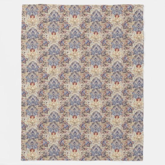 Vintag William Morris Artichoke Fleecedecke (Vorderseite)