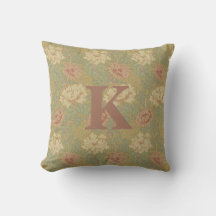 Vintag William Morris Blue Rust Chrysanthemum