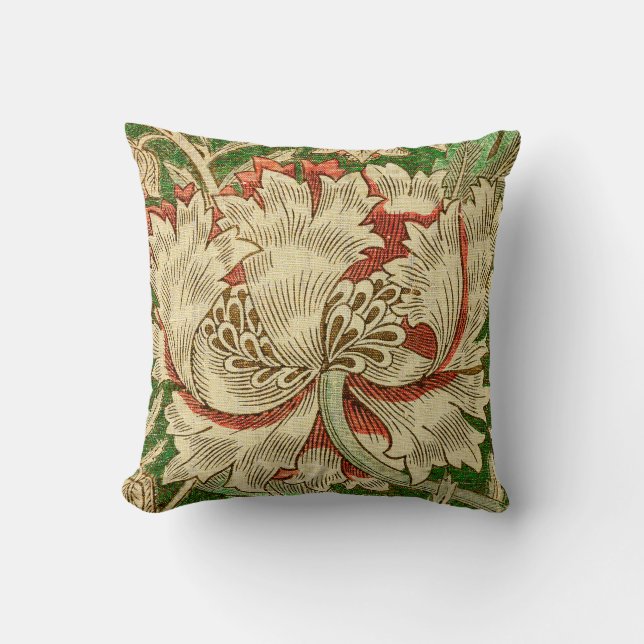 Vintag William Morris Blume Reversible Kissen (Vorderseite)