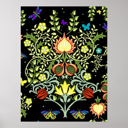Vintag William Morris Botanical Poster (Vorne)
