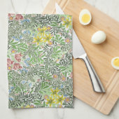 Vintag William Morris Bower Blume Grüne Geschirrtuch (Viertel Falte)