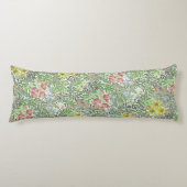 Vintag William Morris Bower Blume Grüne Seitenschläferkissen (Vorderseite)