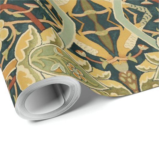 Vintag William Morris Bullerswood Carpet Geschenkpapier (Rolleneckpunkt)