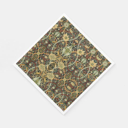 Vintag William Morris Bullerswood Carpet Serviette (Ecke)