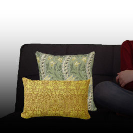 Vintag William Morris Daffodil Blume Gelb Kissen