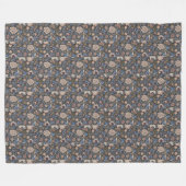Vintag William Morris Evenlode Textile Design Fleecedecke (Vorderseite (Horizontal))