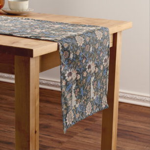 Vintag William Morris Evenlode Textile Design Kurzer Tischläufer