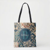 Vintag William Morris Floral Monogram Tasche (Vorderseite)