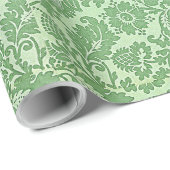 Vintag William Morris floral Pattern Green Geschenkpapier (Rolleneckpunkt)