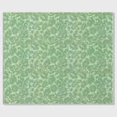Vintag William Morris floral Pattern Green Geschenkpapier (Flach)