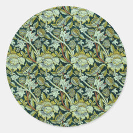 Vintag William Morris Floral Wey Pattern Runder Aufkleber