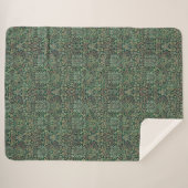 Vintag William Morris Flower Garden Sherpadecke (Vorderseite (Horizontal))