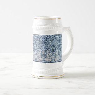 Vintag William Morris Forest Rabbit Bird Foliage Bierglas