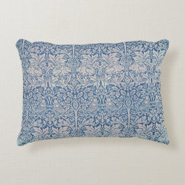 Vintag William Morris Forest Rabbit Bird Foliage Dekokissen