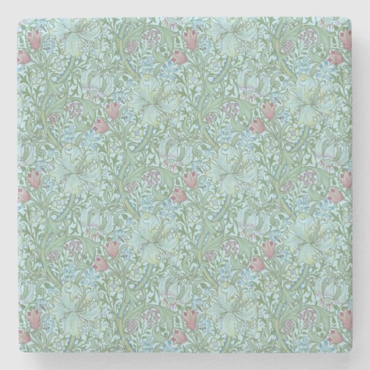 Vintag William Morris Golden Lily Steinuntersetzer (Vorderseite)