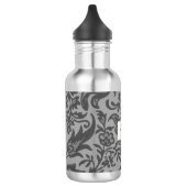 Vintag William Morris Gray Botanical Monogram Edelstahlflasche (Links)