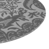 Vintag William Morris Gray Botanical Schneidebrett (Ecke)