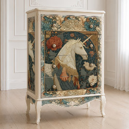 Vintag William Morris Inspiriert Unicorn Floral Seidenpapier