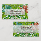 Vintag William Morris Iris Bird Floral Pattern Visitenkarte (Vorne/Hinten)