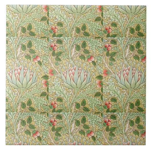 Vintag William Morris John Dearle Artichoke Fliese (Vorderseite)