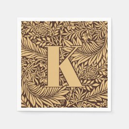 Vintag William Morris Larkspur Pattern Monogram Serviette