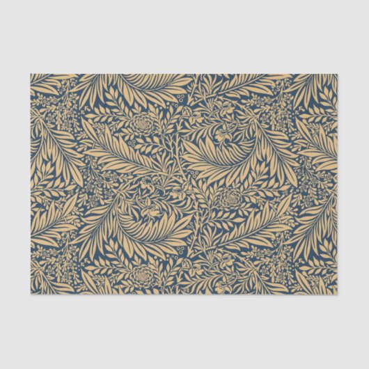 Vintag William Morris Larkspur Pattern Seidenpapier (Vorderseite)