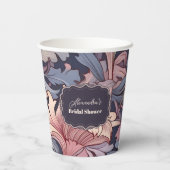 Vintag William Morris Lavender Bridal Pappbecher (Rückseite)