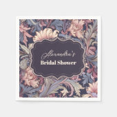 Vintag William Morris Lavender Bridal Serviette (Vorderseite)
