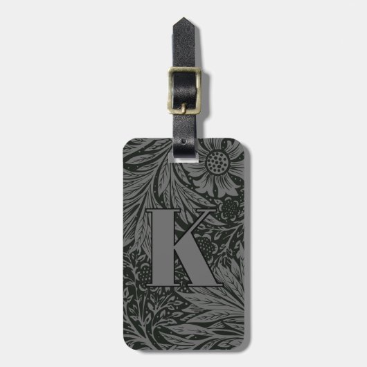 Vintag William Morris Marigold Pattern Gepäckanhänger (Vorderseite vertikal)