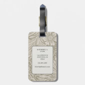 Vintag William Morris Marigold Pattern Gepäckanhänger (Rückseite vertikal)