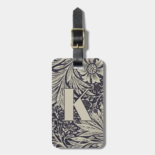 Vintag William Morris Marigold Pattern Gepäckanhänger (Vorderseite vertikal)