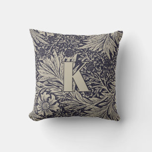 Vintag William Morris Marigold Pattern Monogram Kissen