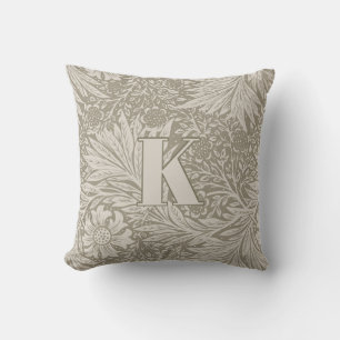 Vintag William Morris Marigold Pattern Monogram Kissen
