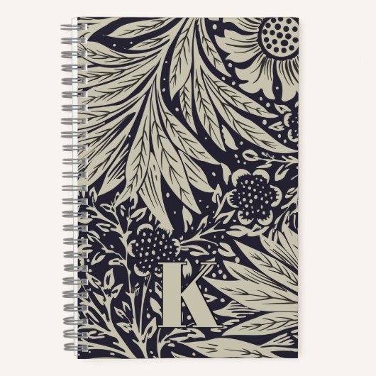 Vintag William Morris Marigold Pattern Notizblock (Vorderseite)