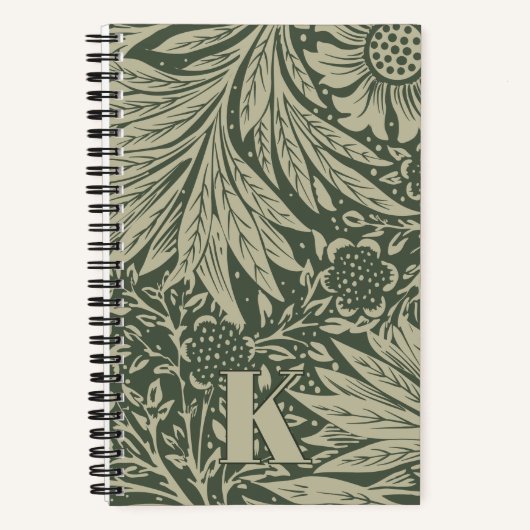 Vintag William Morris Marigold Pattern Notizblock (Vorderseite)