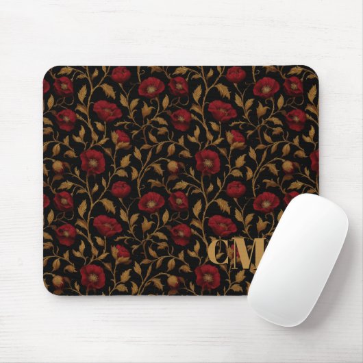 Vintag William Morris Monogram Mousepad (Mit Mouse)